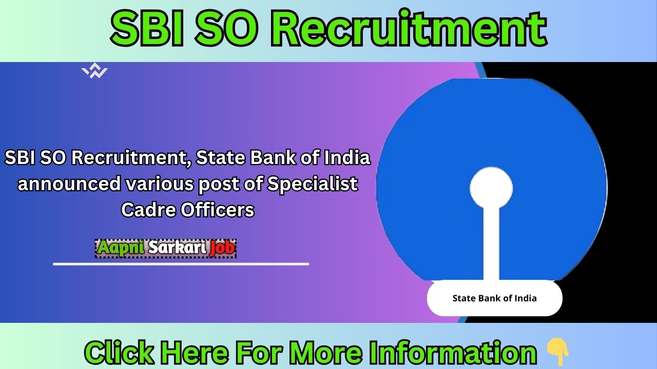SBI SO Recruitment