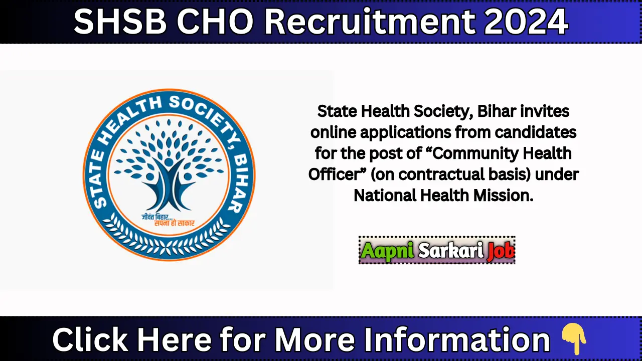 SHSB CHO Recruitment