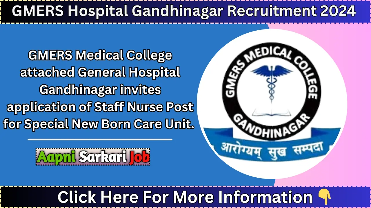 GMERS Hospital Gandhinagar Recruitment 2024