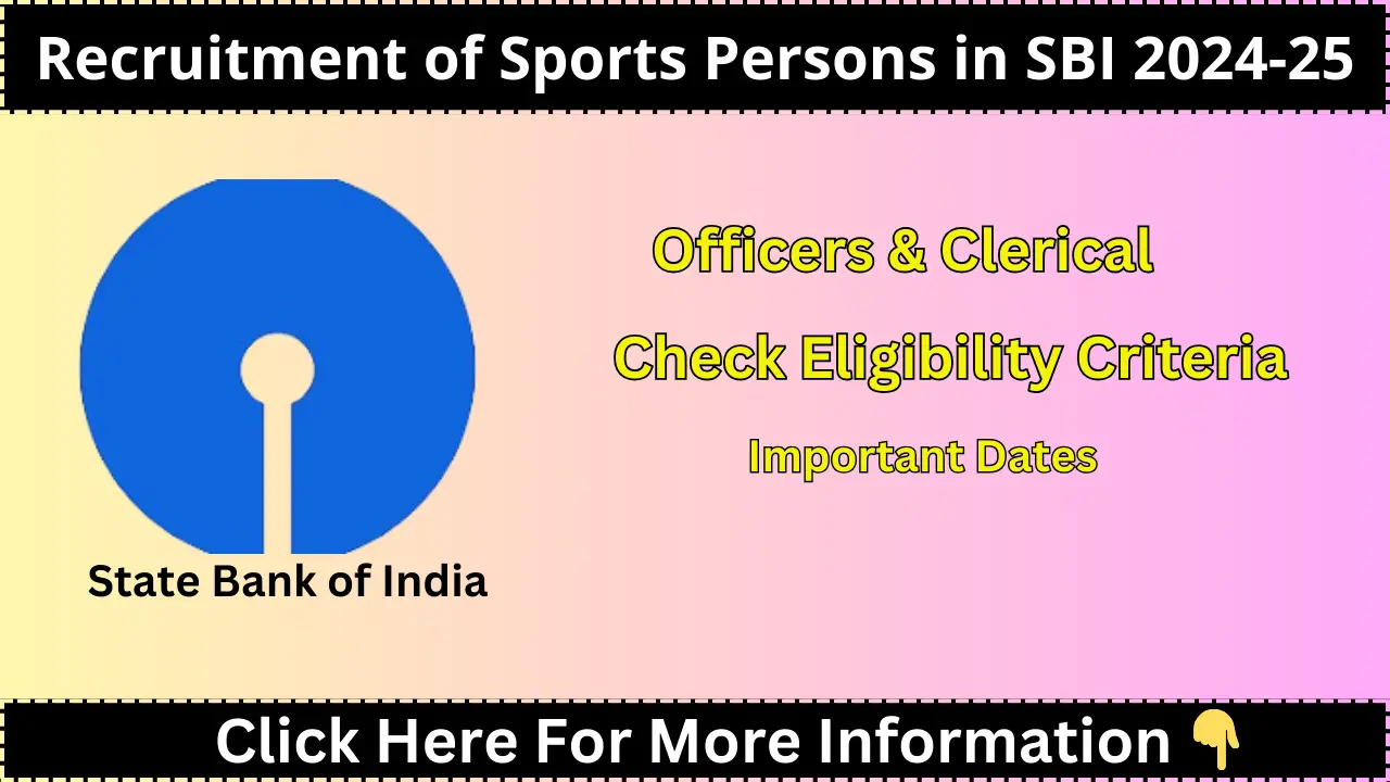 Recruitment of Sports Persons in SBI