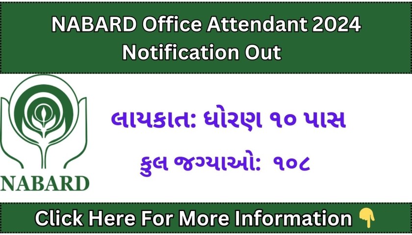 NABARD Office Attendant 2024 Notification Out