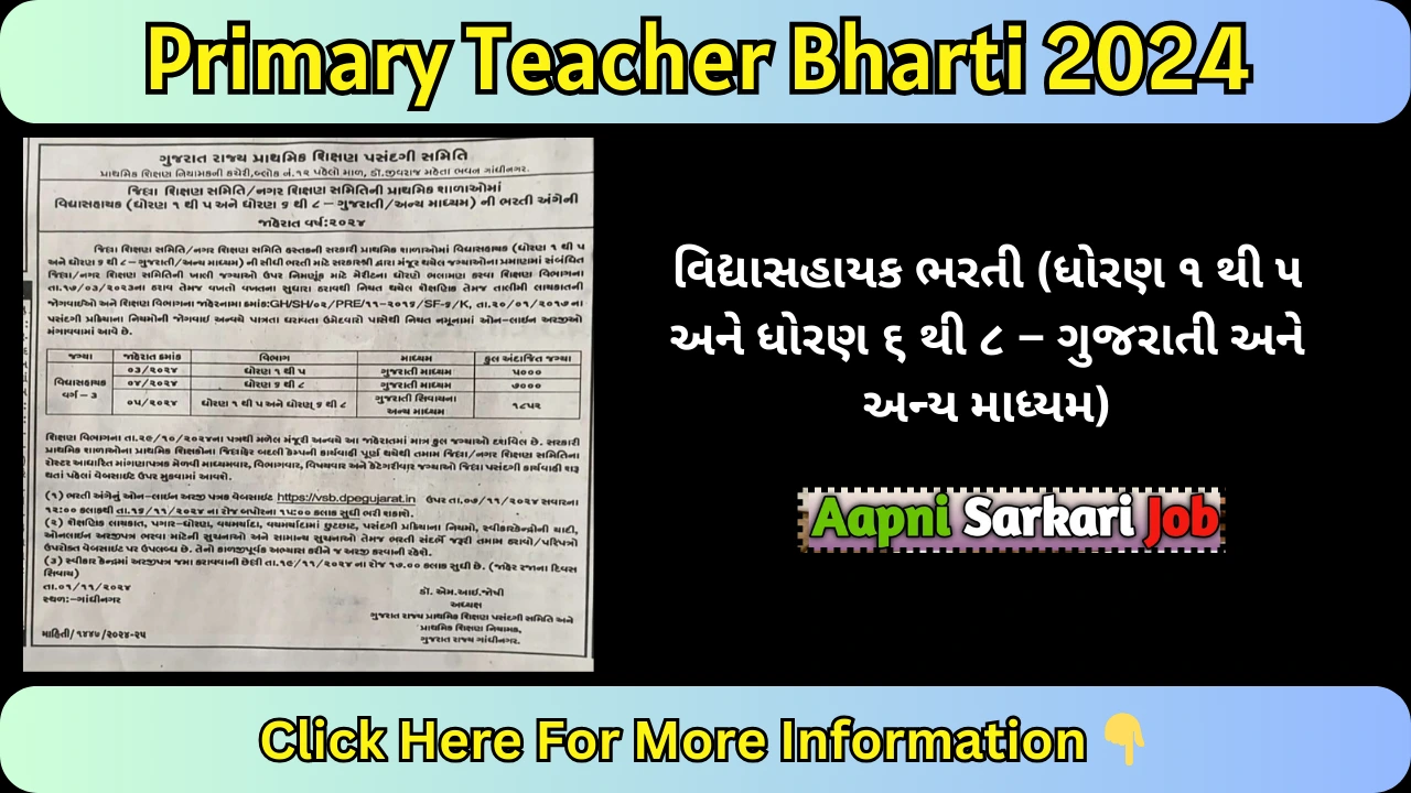 Primary Teacher Bharti