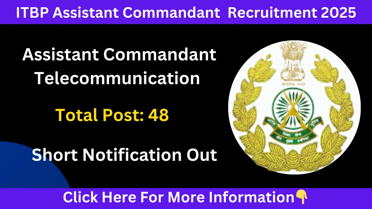 ITBP Assistant Commandant Recruitment 2025