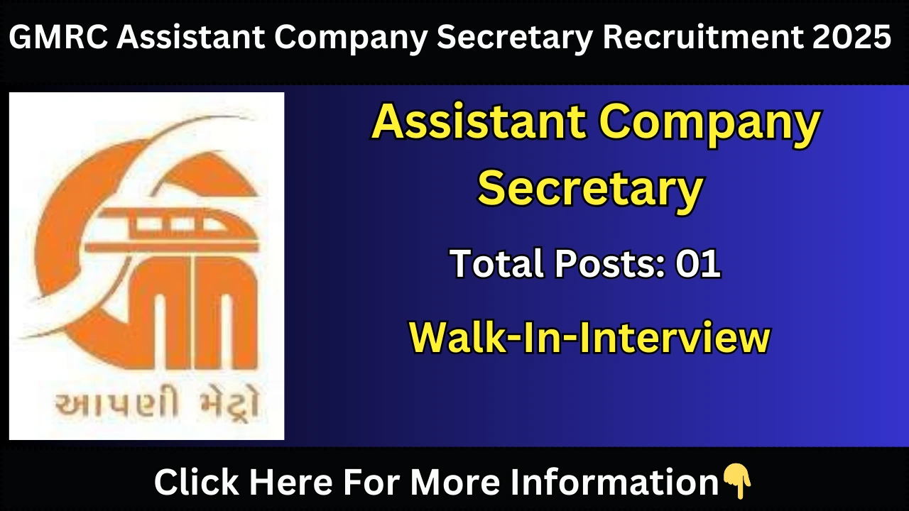 GMRC Assistant Company Secretary Recruitment 2025