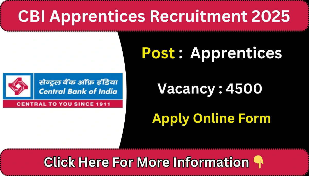 CBI Apprentices Recruitment 2025