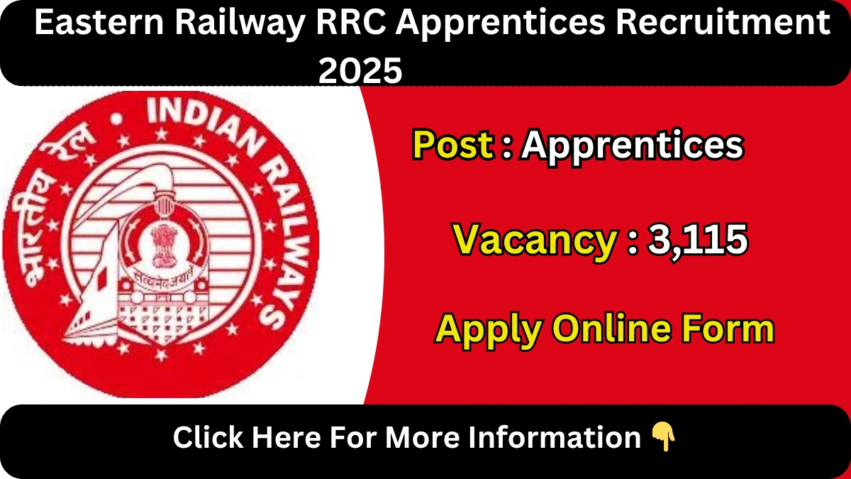 Eastern Railway RRC Apprentices Recruitment 2025
