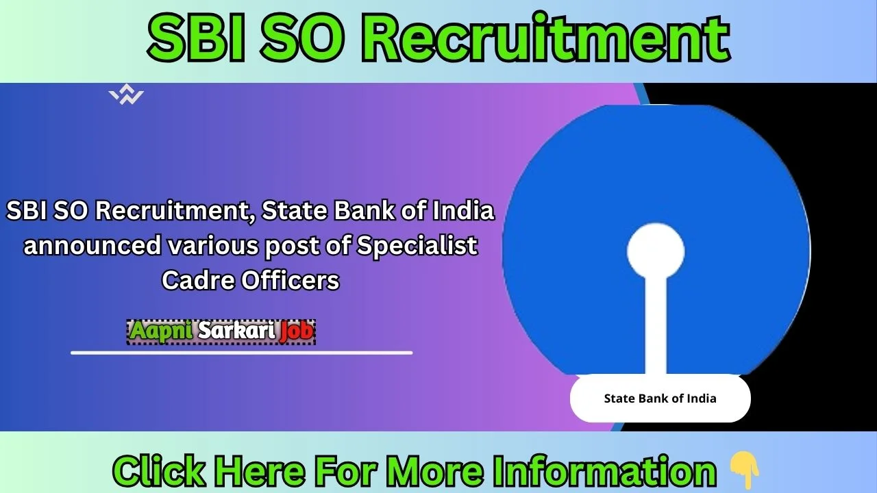 SBI SO Recruitment