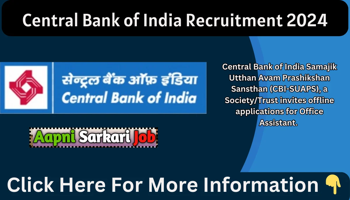 Central Bank of India Recruitment 2024