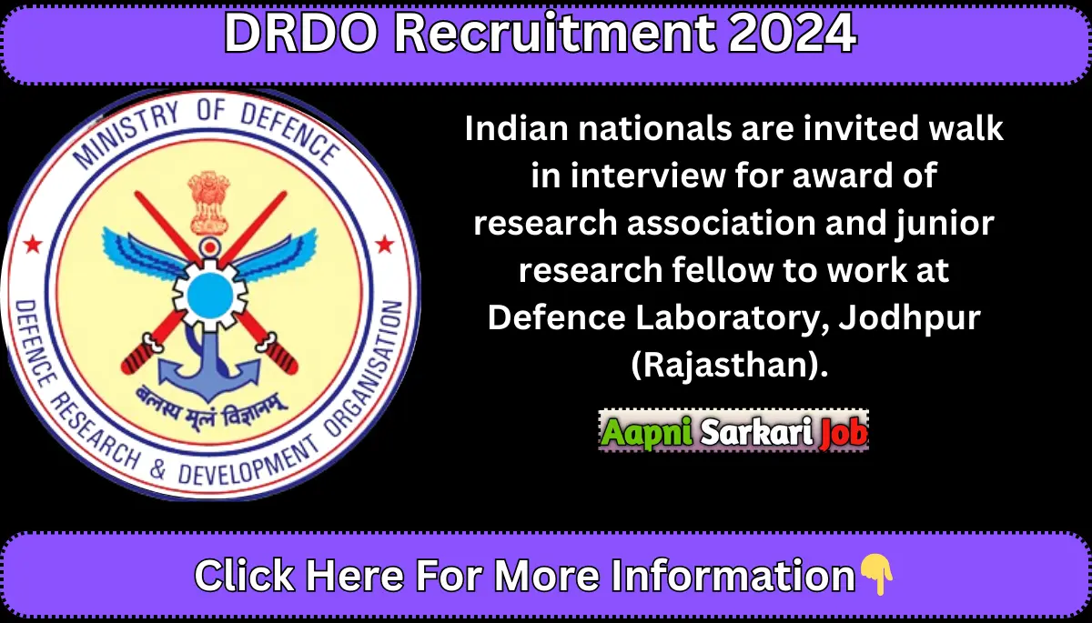 DRDO Recruitment 2024