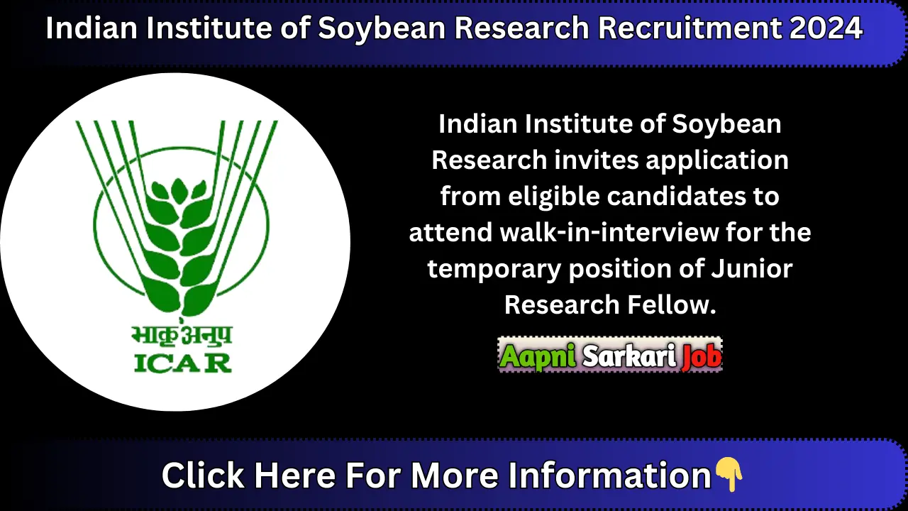 Indian Institute of Soybean Research Recruitment 2024