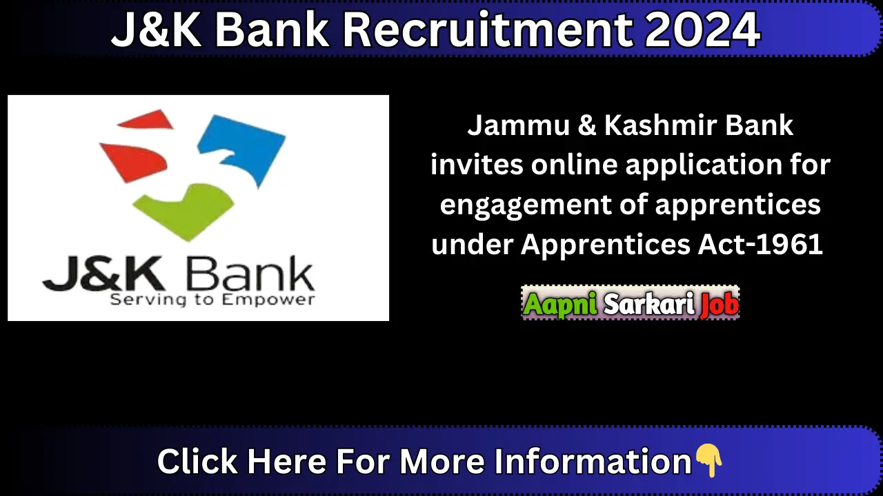 J&K Bank Recruitment for Apprentices 2024