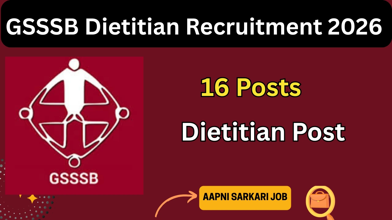 GSSSB Dietitian Recruitment 2026