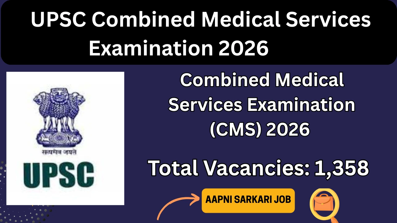 UPSC Combined Medical Services Examination 2026